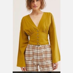 Free People button up top size medium